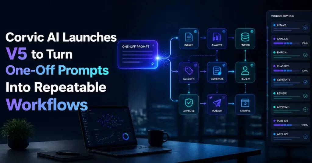 Corvic AI Launches V5 to Turn One-Off Prompts Into Repeatable Workflows