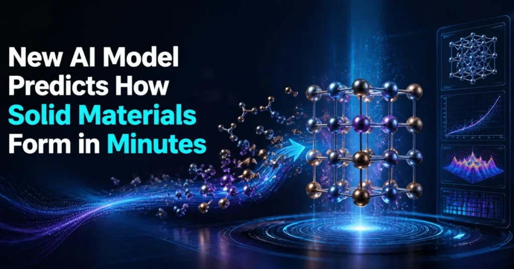New AI Model Predicts How Solid Materials Form in Minutes